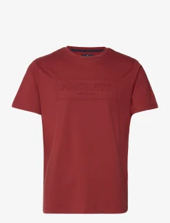 Hackett London EMBOSSED TEE - SYRAH