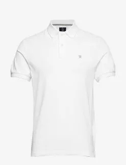 Hackett London SLIM FIT LOGO - 802OPTIC WHITE