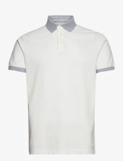 Hackett London MARL TRIM POLO - OFF WHITE
