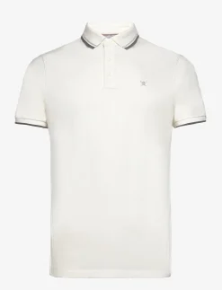 Hackett London DOUBLE TIPPED POLO - OFF WHITE