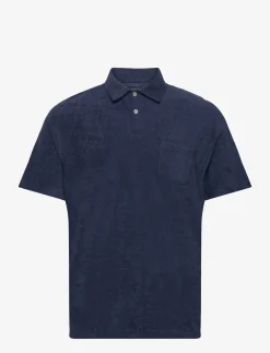 Hackett London TOWEL POCKET POLO - NIGHT NAVY