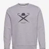 Hackett London LARGE LOGO CREW - LIGHT GREY MARL -Hackett London Butik hachm580985 clightgreymarl
