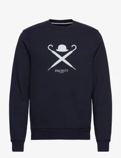 Hackett London LARGE LOGO CREW - NAVY