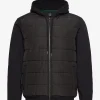 Hackett London QUILT FRONT HOODY - BLACK -Hackett London Butik hachm581061 cblack