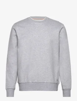 Hackett London TIPPED CREW - LIGHT GREY MARL