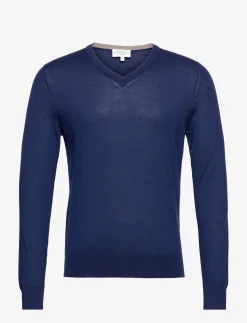 Hackett London SR CASHMERE SILK V NK - NAVY
