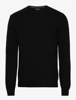 Hackett London LAMBSWOOL CREW - BLACK