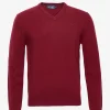 Hackett London LAMBSWOOL V NECK - SYRAH