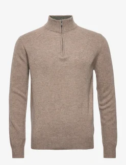 Hackett London LAMBSWOOL HZIP - DESERT TAUPE