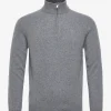 Hackett London LAMBSWOOL HZIP - GREY MARL