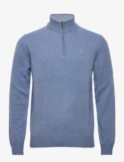 Hackett London LAMBSWOOL HZIP - HORIZON BLUE