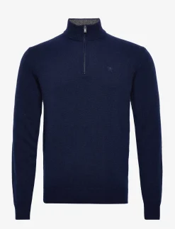 Hackett London LAMBSWOOL HZIP - NAVY
