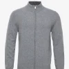 Hackett London LAMBSWOOL FZIP - GREY MARL -Hackett London Butik hachm702830 cgreymarl