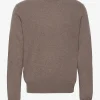 Hackett London MERINO CASH MIX CREW - DESERT TAUPE -Hackett London Butik hachm702831 cdeserttaupe