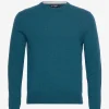 Hackett London MERINO CASH MIX CREW - ENSIGN BLUE