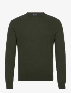 Hackett London MERINO CASH MIX CREW - IVY