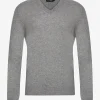 Hackett London MERINO CASH MIX V NCK - GREY MARL -Hackett London Butik hachm702832 cgreymarl