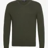 Hackett London MERINO CASH MIX V NCK - IVY -Hackett London Butik hachm702832 civy