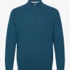 Hackett London MERINO CASH MIX HZIP - ENSIGN BLUE -Hackett London Butik hachm702833 censignblue