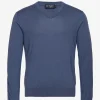 Hackett London GMD MERINO SILK V NCK - HORIZON BLUE -Hackett London Butik hachm702835 chorizonblue