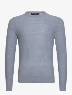 Hackett London WSC TEXTURED CREW - CHAMBRAY