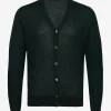 Hackett London MERINO SILK CARDI - GREEN -Hackett London Butik hachm702977 cgreen