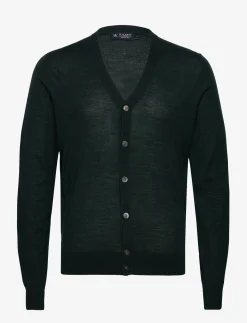 Hackett London MERINO SILK CARDI - GREEN
