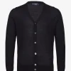 Hackett London MERINO SILK CARDI - NAVY -Hackett London Butik hachm702977 cnavy