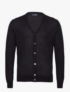 Hackett London MERINO SILK CARDI - NAVY