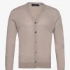 Hackett London MERINO SILK CARDI - TAUPE -Hackett London Butik hachm702977 ctaupe